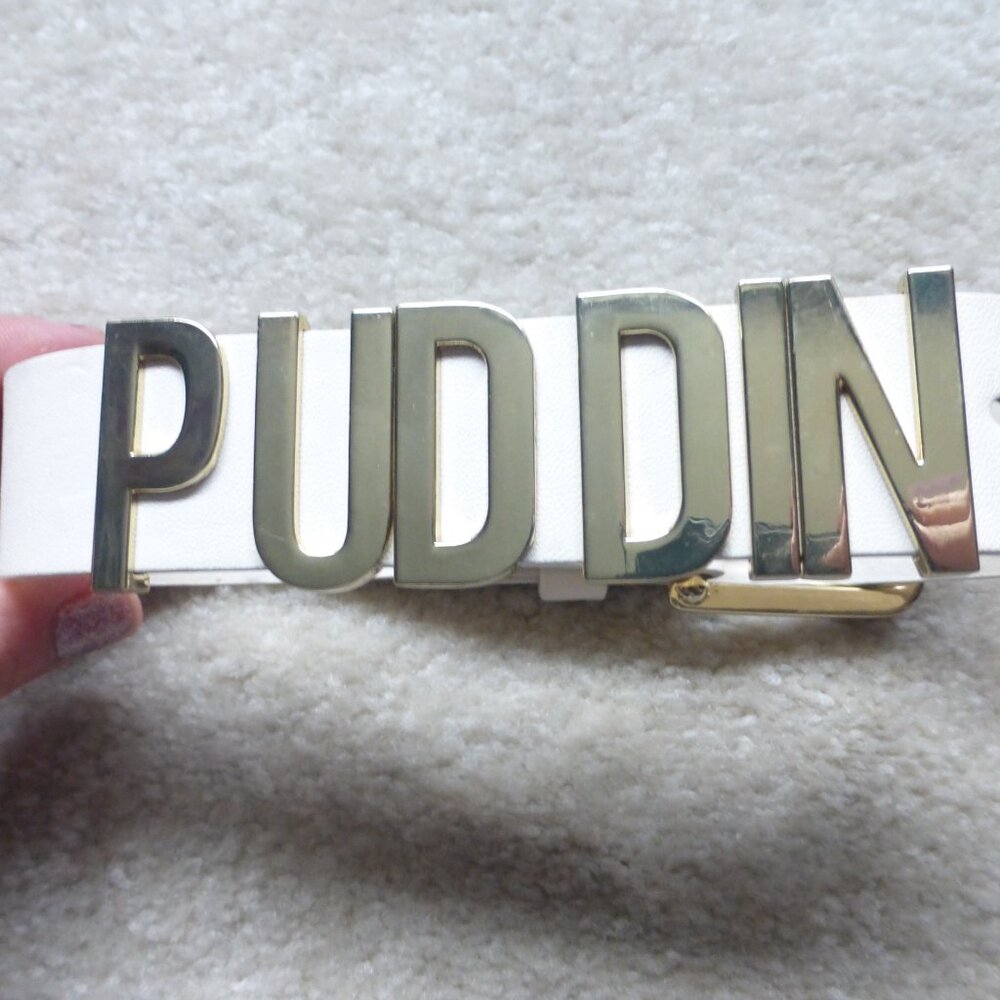DC Comics Harley Quinn Suicide Squad "PUDDIN" off white choker
